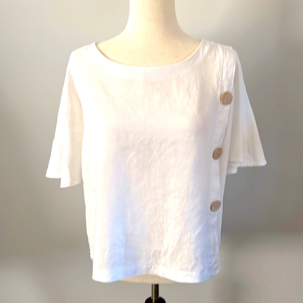 KENSIE LINEN/COTTON TOP - Picture 1 of 12